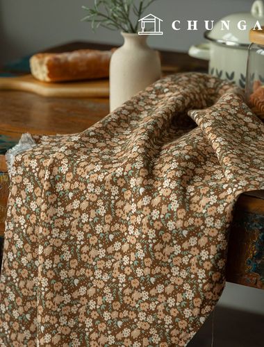 コーデュロイ生地 スパン ザンゴルデン 16W コーデュロイ生地 花柄 花 広幅 冬生地 ワンダフロー 2種