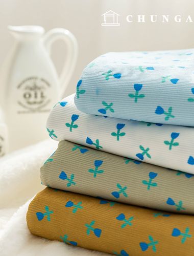 コーデュロイ生地 スパン ザンゴルデン 16W コーデュロイ生地 花柄 花 広幅 冬生地 フォーミー 4種