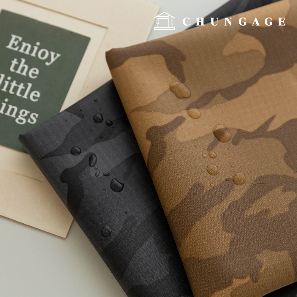 防水布ナイロンオックスフォード 防水布420D 広幅リップストップヘビーカモ2種