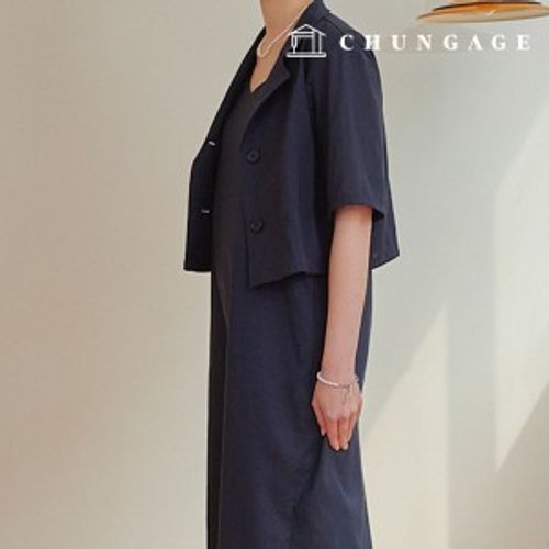 服パタン女性シンプルワンピースジャケットセット袖なしスカート服作りパタンP1704