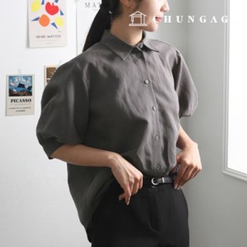 服パタン女性パフ袖半そでシャツ服作り衣類パタンP1514