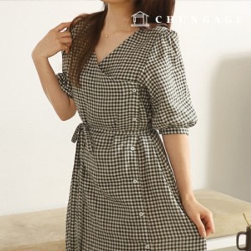 服パターン女性ブイネックワンピーススカート服作り服パターンP1636