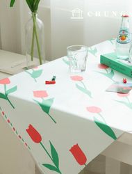 防水布花柄フラワーラミネート防水布TPUモアチューリップ