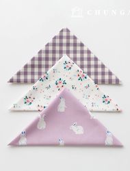 生地パッケージフラワーさくらんぼ生地花柄ウサギチェック布人形子犬服作り3種201