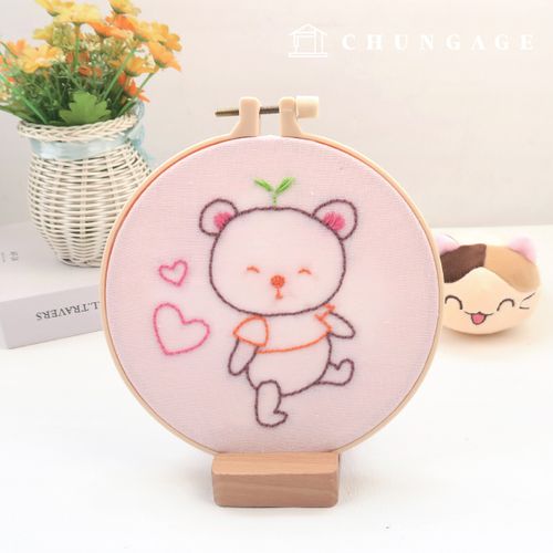 パンチニードルフランス刺繍パッケージDIYセット感性動物クリスマス