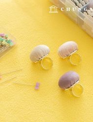 リングピンクッションベルベット時針ピンセット針ホルダー指ピンボン3種