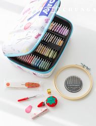 エアロ半編み縫いセット カバン 携帯用糸針セット