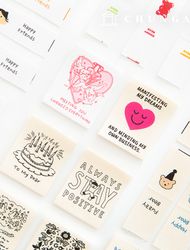 綿ラベルフィット両接ハンドメイドラベルビンテージキャラクター文具B