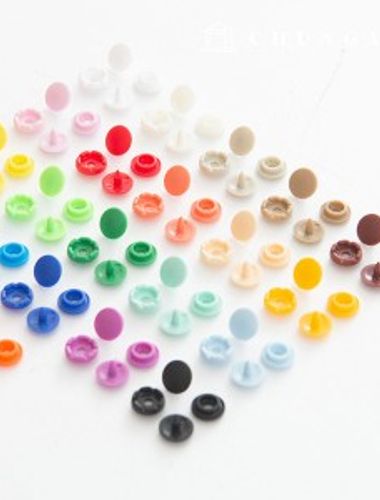 カチカチボタンプラスチックカチカチティーボタンTスナップボタン服作り丸9mm 23種