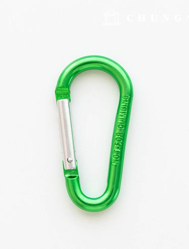 アルミカラビナ超軽量ビーナリンググリーン