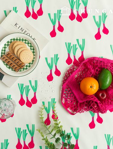 防水布 DTP 防水布 広幅パターン生地 大きなカブ W105