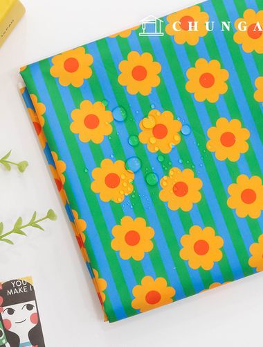 防水布 DTP 防水布 広幅 フラワー花柄布 サンデームード W108