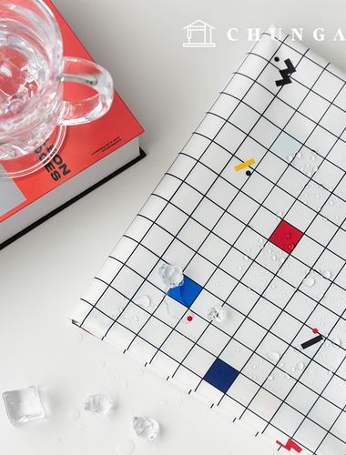 防水布 DTP 防水布 広幅チェック生地モダニズム W123