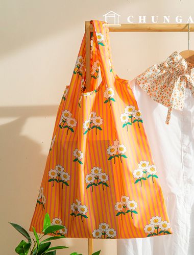 防水布 DTP 防水布 広幅ストライプ 花柄 花生地 スマイルデイジー W137