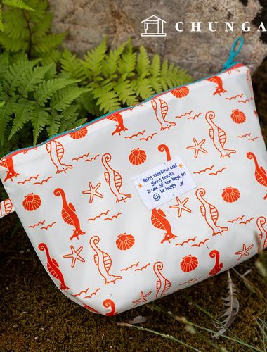 防水布 DTP 防水布 広幅 夏生地 ディップ オレンジ 海 W140