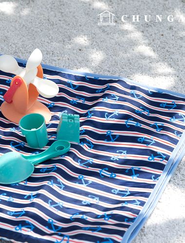 防水布 DTP 防水布 広幅ストライプ生地 アホイキャプテン W142