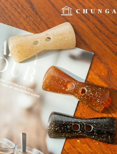 キラキラ大型リボンボタン服作り