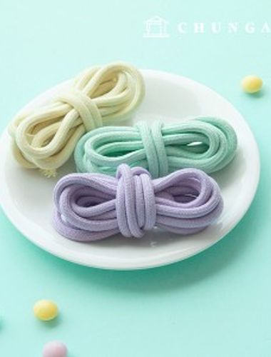 マクラメうどん紐パステルカラーストリング6mm 3種