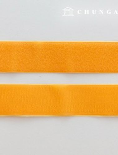マジックテープ付き50mm接着用ベルクロテープ1ヤード両面セット オレンジ