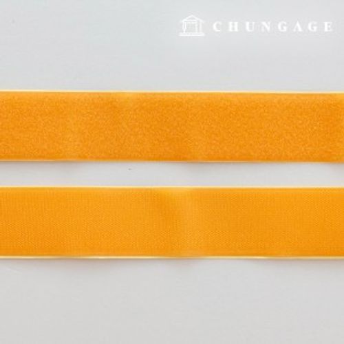 マジックテープ付き50mm接着用ベルクロテープ1ヤード両面セット オレンジ