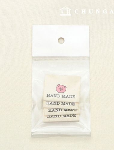 フィットラベル綿ラベル蜂蜜豚ハンドメイド4個入り53606