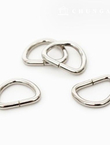 Dリングバッグ素材素材バッグ紐連結ベーシック10mmシルバー47449