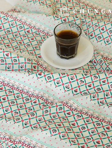 コットンテーブルクロスビンテージフラワーチェックテーブルクロステーブルクロスカバーストーンイベント用テーブルボヌーソー90x110