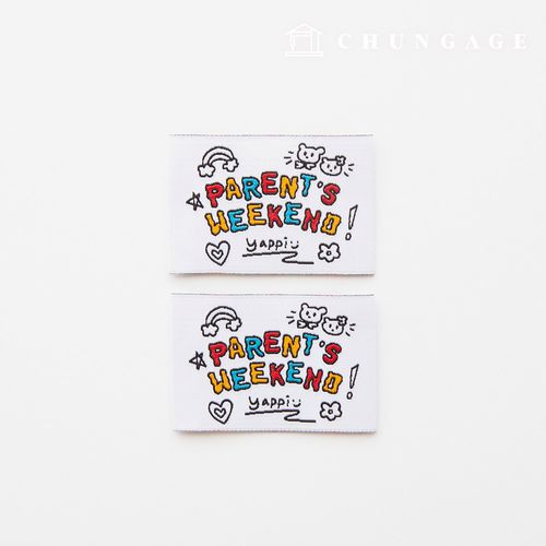 綿ラベル両接織りラベルフェレンツ2個入り