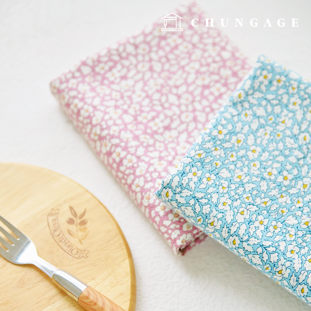 綿生地30カウント高密度花柄フラワー生地フェリックス2種