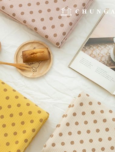 コーデュロイ生地 スパン中ゴルデン 8W コーデュロイ生地 広幅 冬生地 ブラウンドット 3種