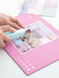 カラーカッティングマットA4カッティングデスクマット裁断板パッドピンク