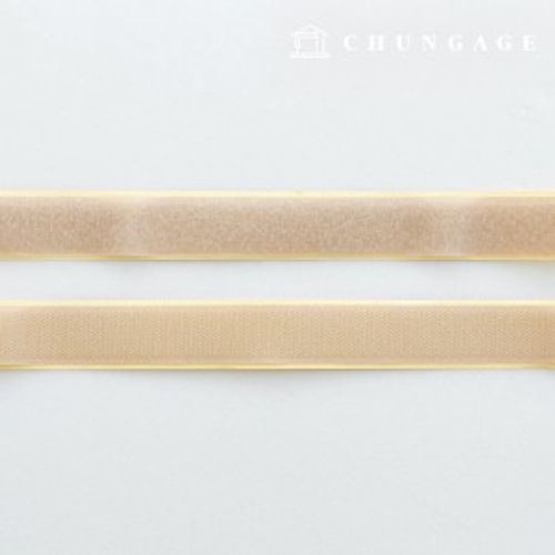 マジックテープ付き25mm接着用ベルクロテープ1ヤード両面セットベージュ