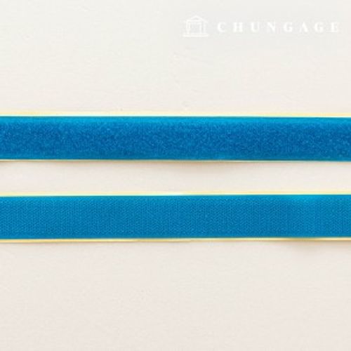 マジックテープ付き25mm接着用ベルクロテープ1ヤード両面セット 青色