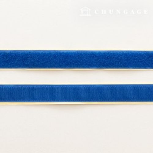 マジックテープ付き25mm接着用ベルクロテープ1ヤード両面セット コバルトブルー