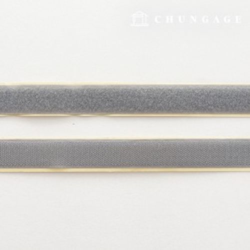 マジックテープ付き25mm接着用ベルクロテープ1ヤード両面セットグレー