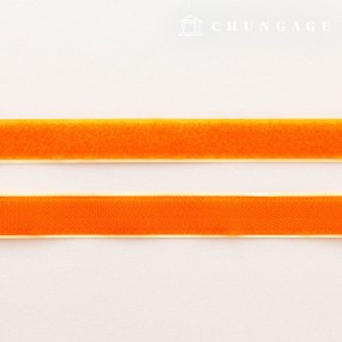 マジックテープ付き25mm接着用ベルクロテープ1ヤード両面セット 蛍光オレンジ