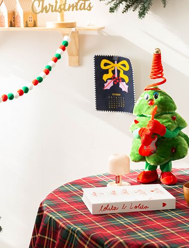 チェック生地クリスマスコットンオックスフォード生地冬ビンテージチェック生地ウィンターチェリーイエローレッド