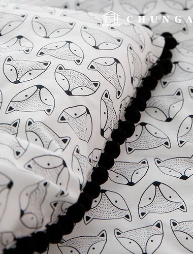 コットンテーブルクロステーブルテーブルテーブルクロスカバー石造りのイベント用テーブルボーキツネキツネキツネ90x110