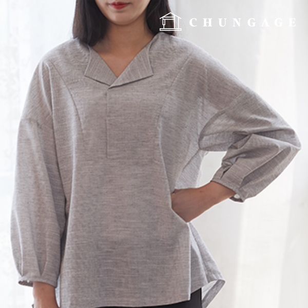 パタンレディースドロップショルダールーズフィットブラウス服作り P1383