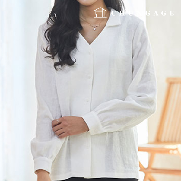 パタン女性ブイネックフラットカラーブラウス服作り P1240