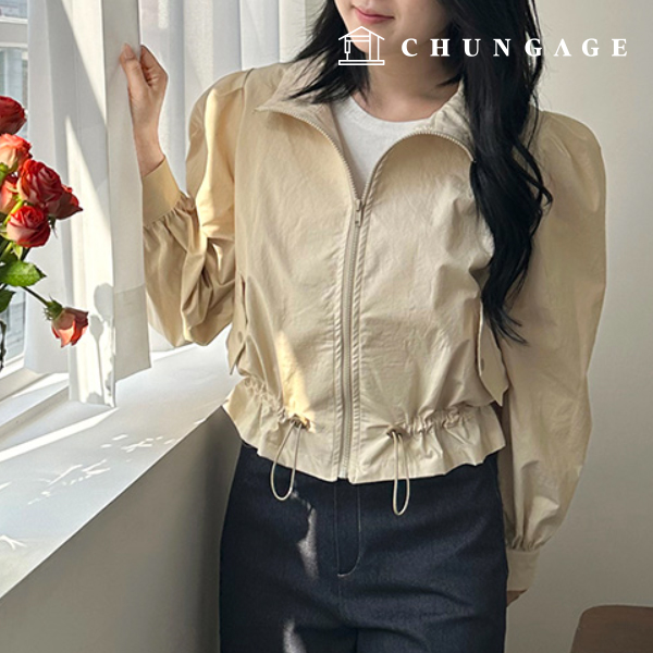 パタン女性ハイネックカラークロップドストリングジャンパ服作り P1867