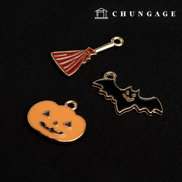 参観式ハロウィンバットパンプキンほうき3個入り66069