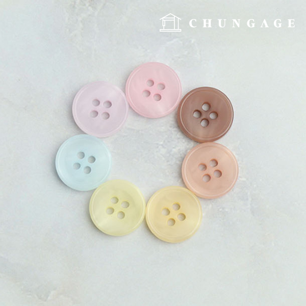 プラスチックボタンミックスシーエルパステル13mm 7カラー35個入り53364