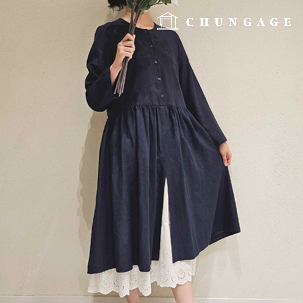 パタン女性ラブリーレイヤードロングワンピース服作り P1841