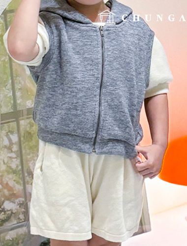 パタン子供クロップドオーバーフィットフードベストベスト服作り P1831