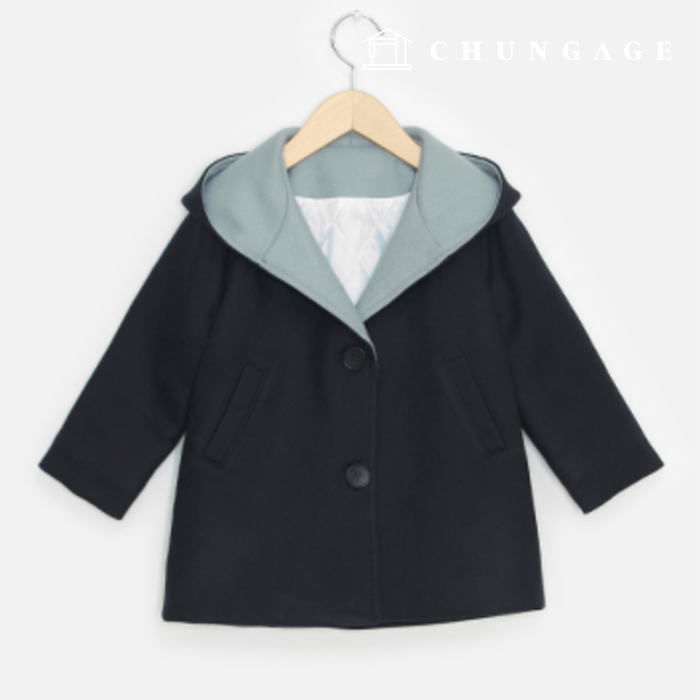 パタンキッズクラシックオーバーフィットフードコート服作り P1486