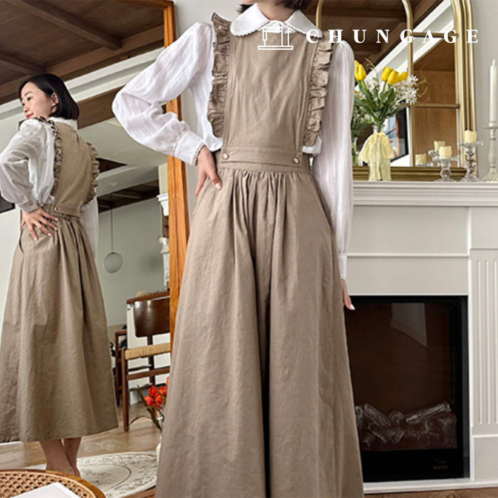 パタン女性ルーズフィットシャーリング分離ツウェーワンピース服作り P1788