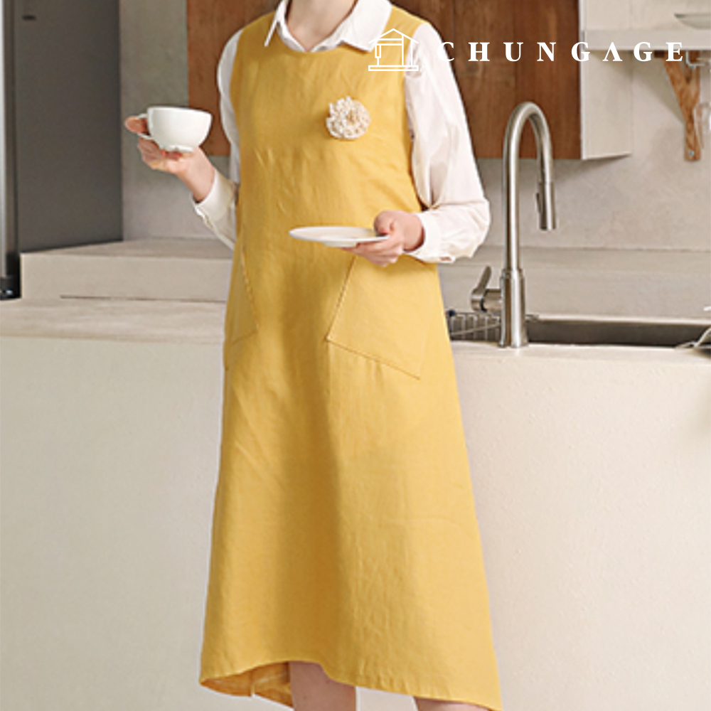 パタン女性エプロンスタイルワンピース服作り P1500