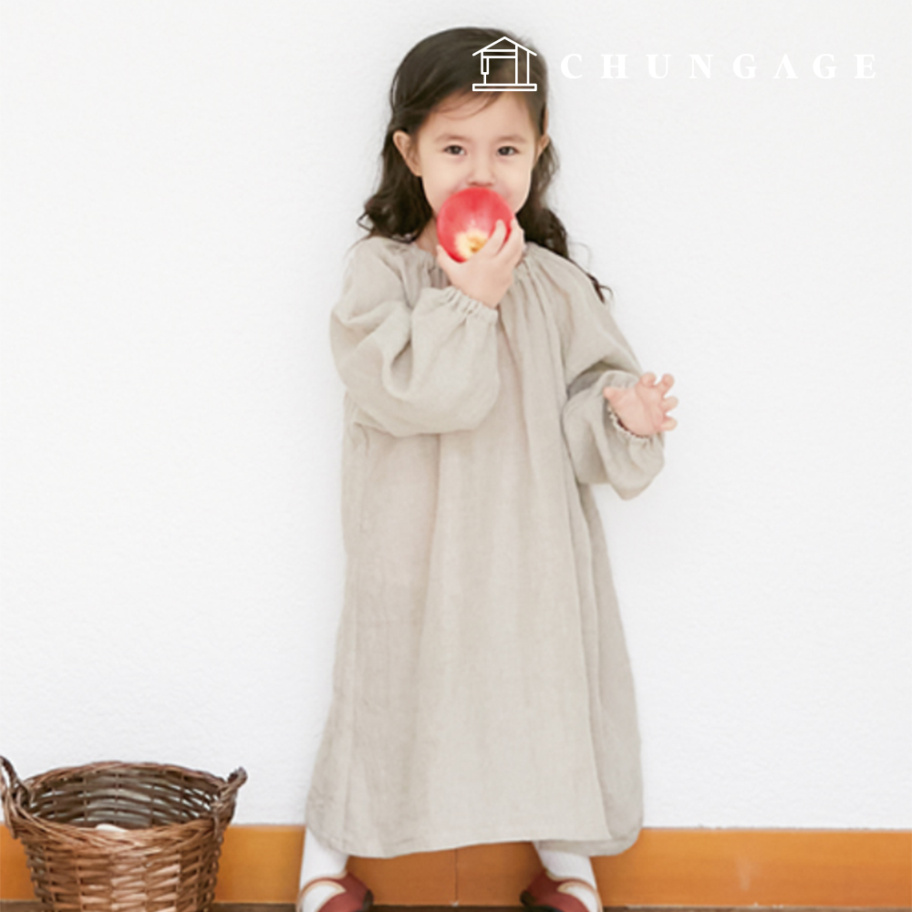 パタン子供ナチュラルレグランオーバーフィットワンピース服作り P1231