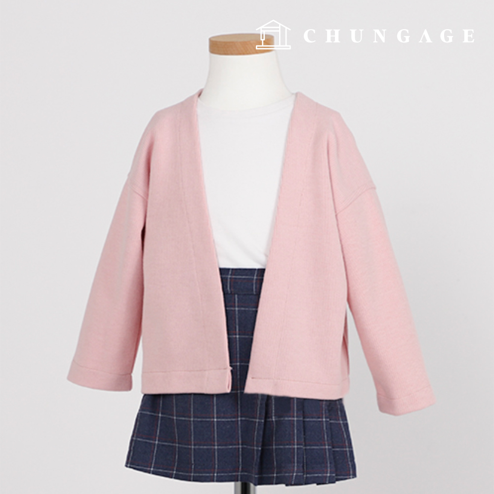 パタン子供シンプルルーズフィットカーディガン服作り P1744